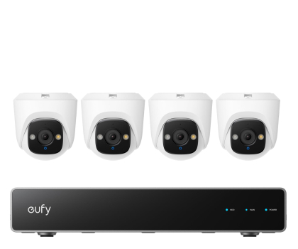 Inteligentna kamera Eufy Zestaw 4 kamer PoE E41 Biały + rejestrator NVR S4